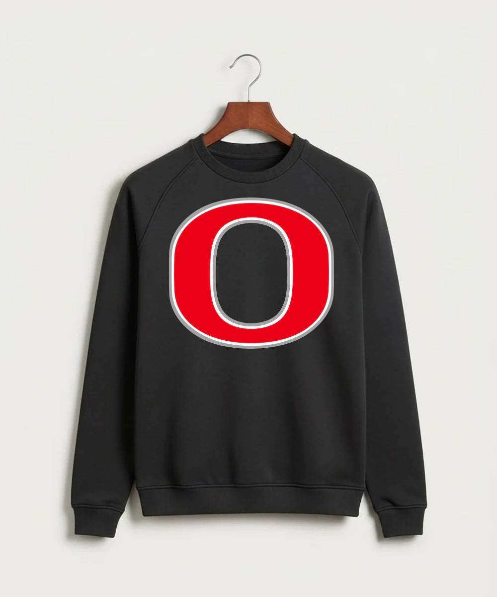Osakis High School Athletics Coed - Black Crewneck - Full Chest
