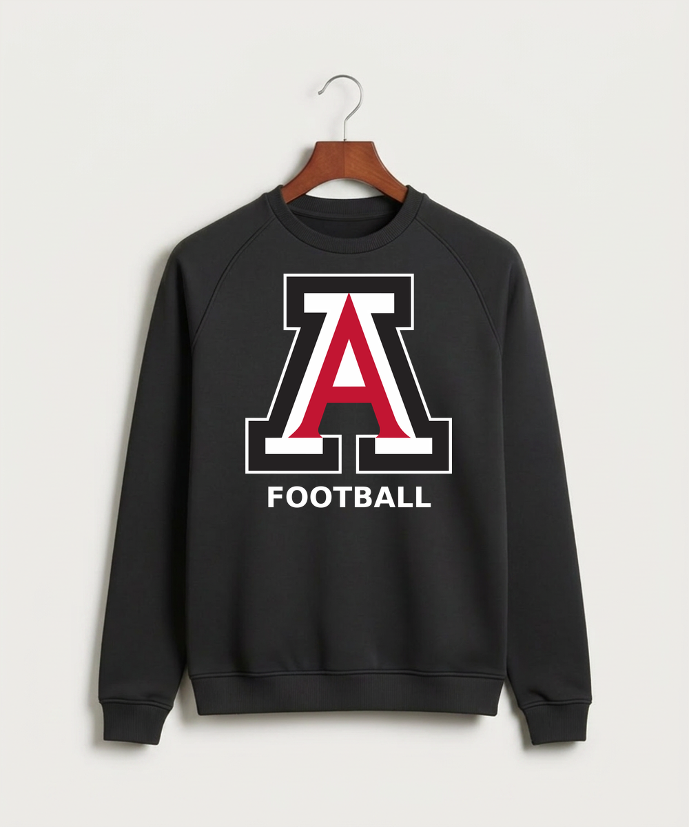 Amboy Football general - Black Crewneck - Full Chest