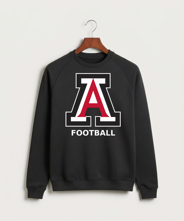 Amboy Football general - Black Crewneck - Full Chest