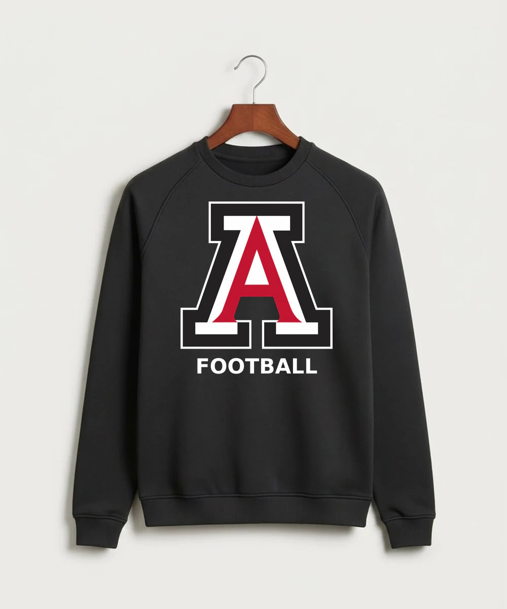 Amboy Football general - Black Crewneck - Full Chest