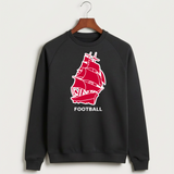 Amboy Football general - Black Crewneck - Full Chest