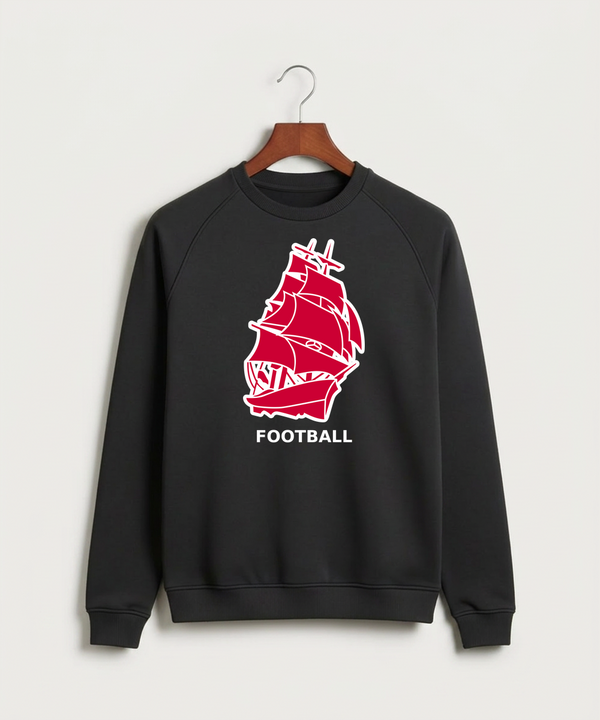 Amboy Football general - Black Crewneck - Full Chest