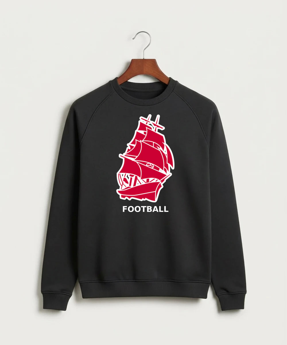 Amboy Football general - Black Crewneck - Full Chest
