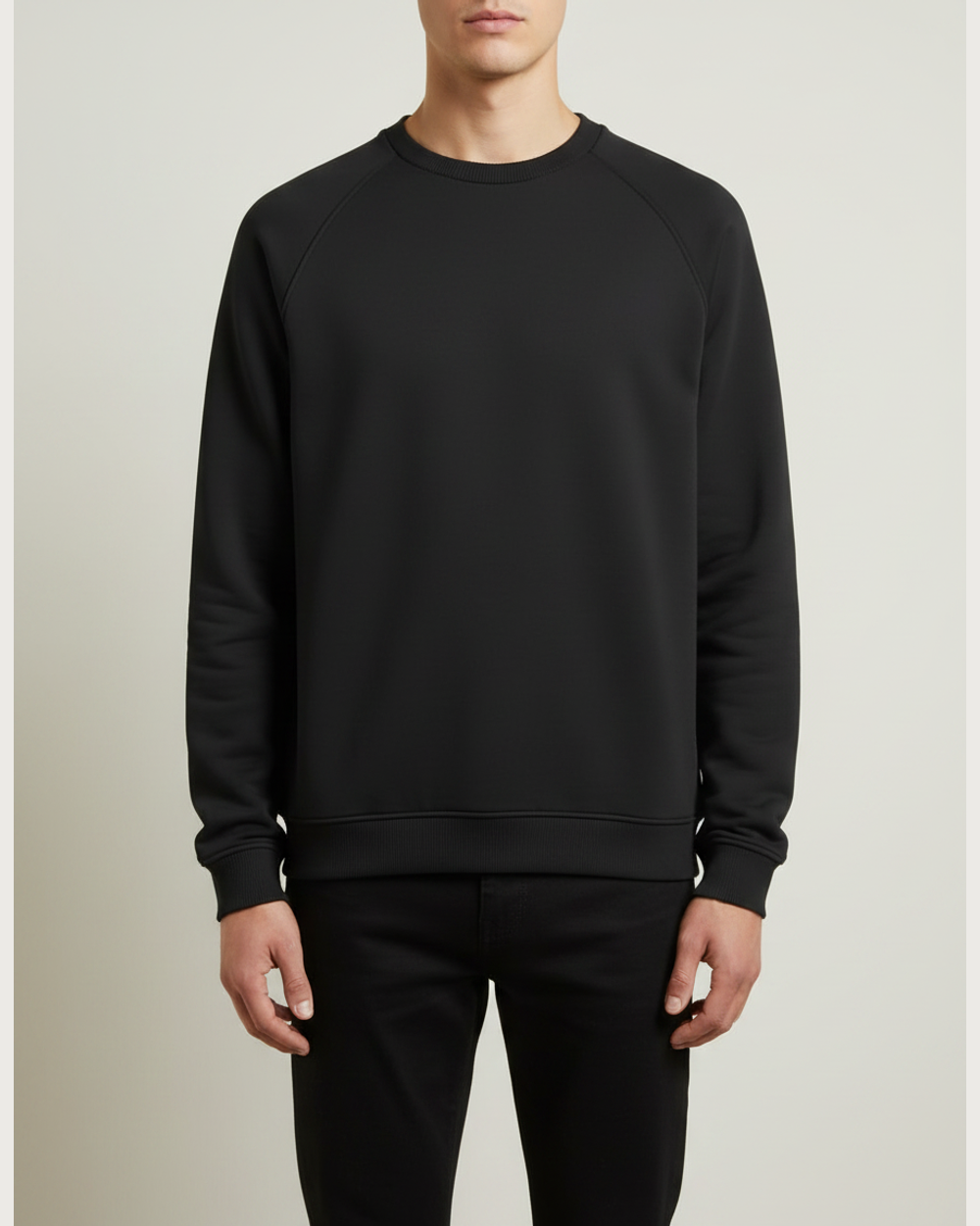 Notre Dame High School Team Store - Black Crewneck - Left Chest (model)