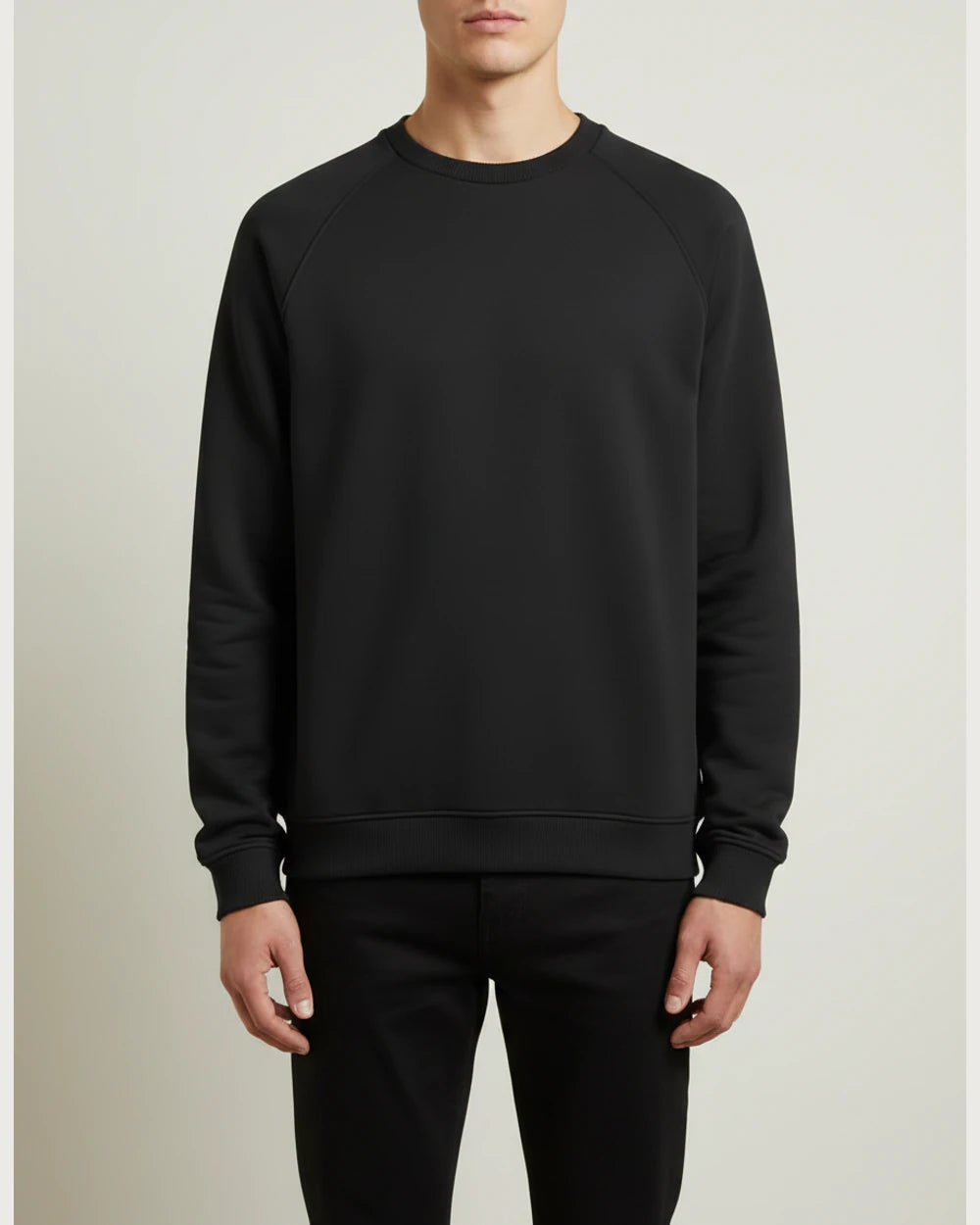 Notre Dame High School Team Store - Black Crewneck - Left Chest (model)