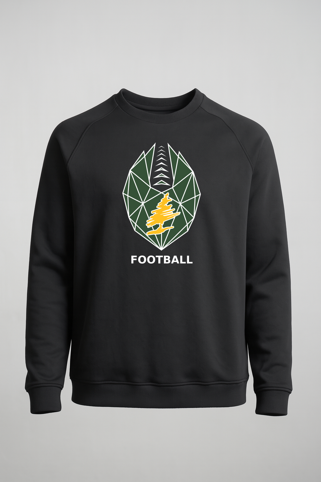DC Everest Middle School Football — example store - Black Crewneck - Left Chest