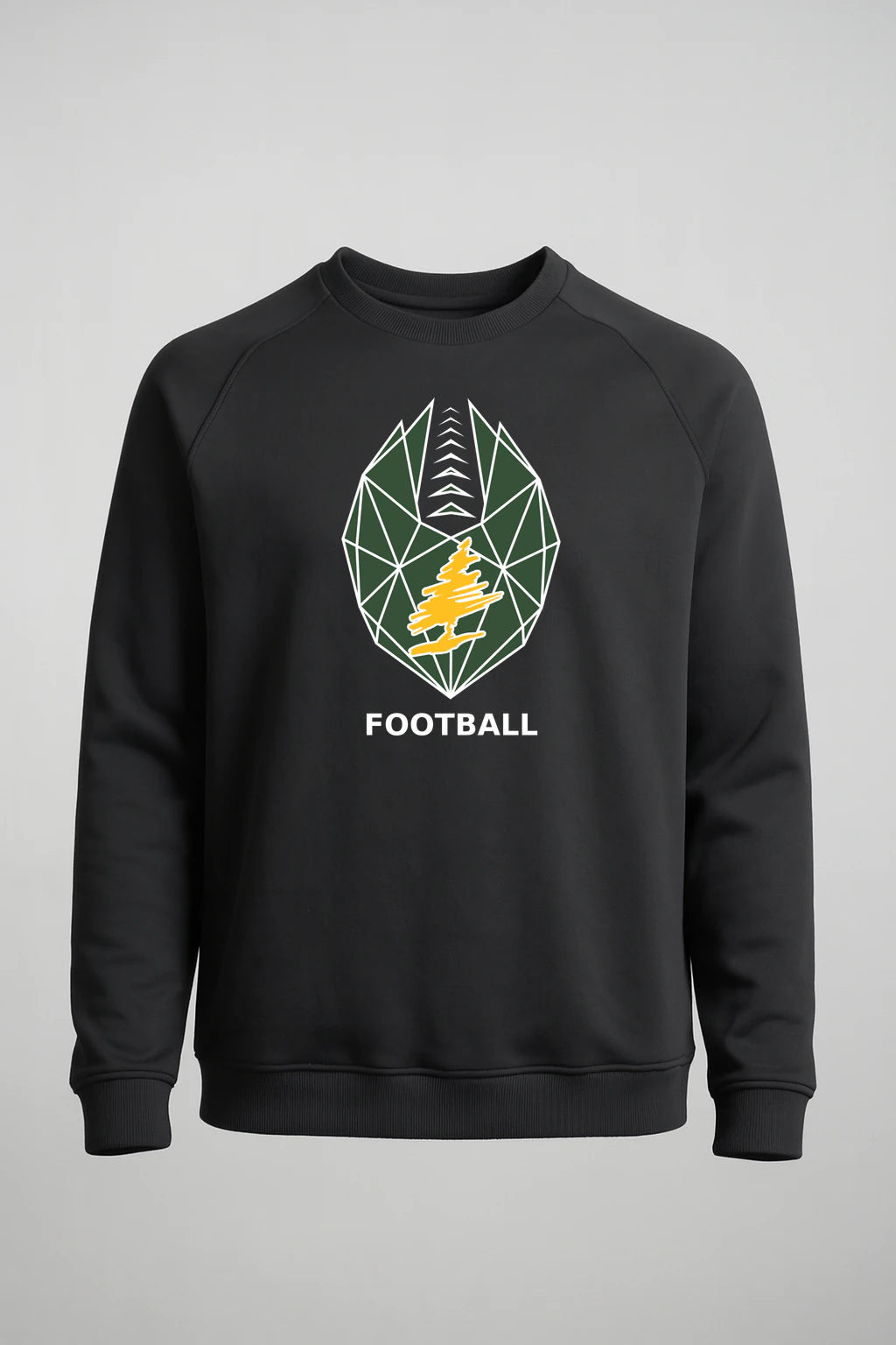 DC Everest Middle School Football — example store - Black Crewneck - Left Chest