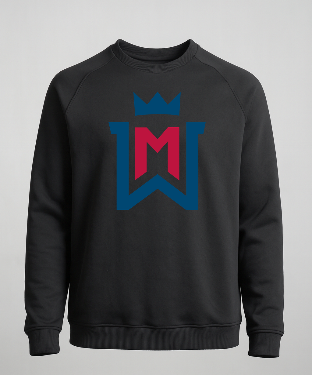Watertown-Mayer Football - Black Crewneck - Left Chest