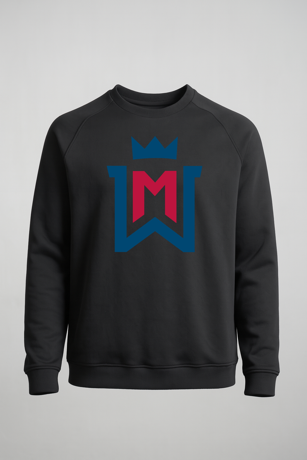 Watertown-Mayer Football - Black Crewneck - Left Chest