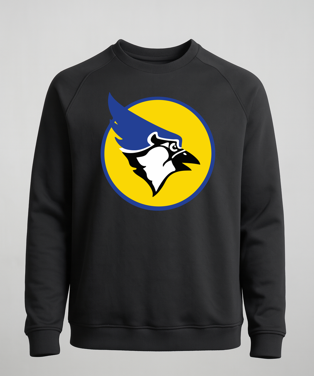 Waseca Football - Black Crewneck - Left Chest