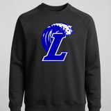 Lakeview Football - Black Crewneck - Left Chest