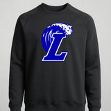 Lakeview Football - Black Crewneck - Left Chest