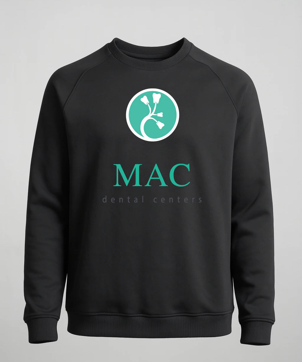 Mac Dental Business - Black Crewneck - Left Chest