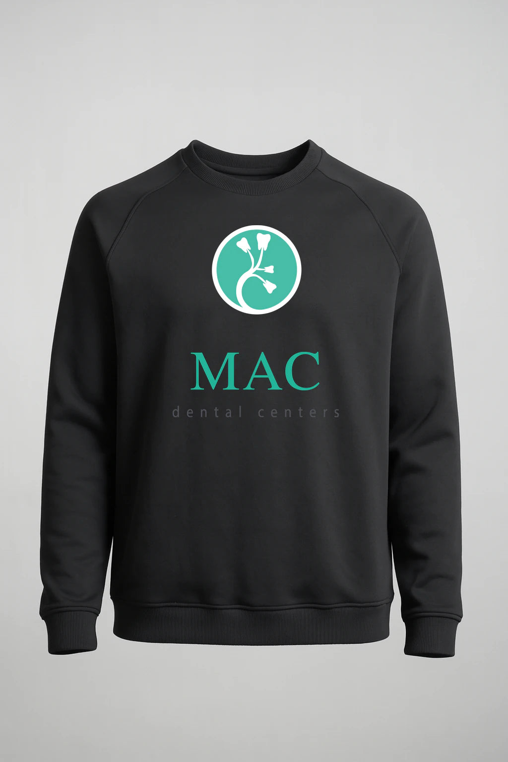 Mac Dental Business - Black Crewneck - Left Chest