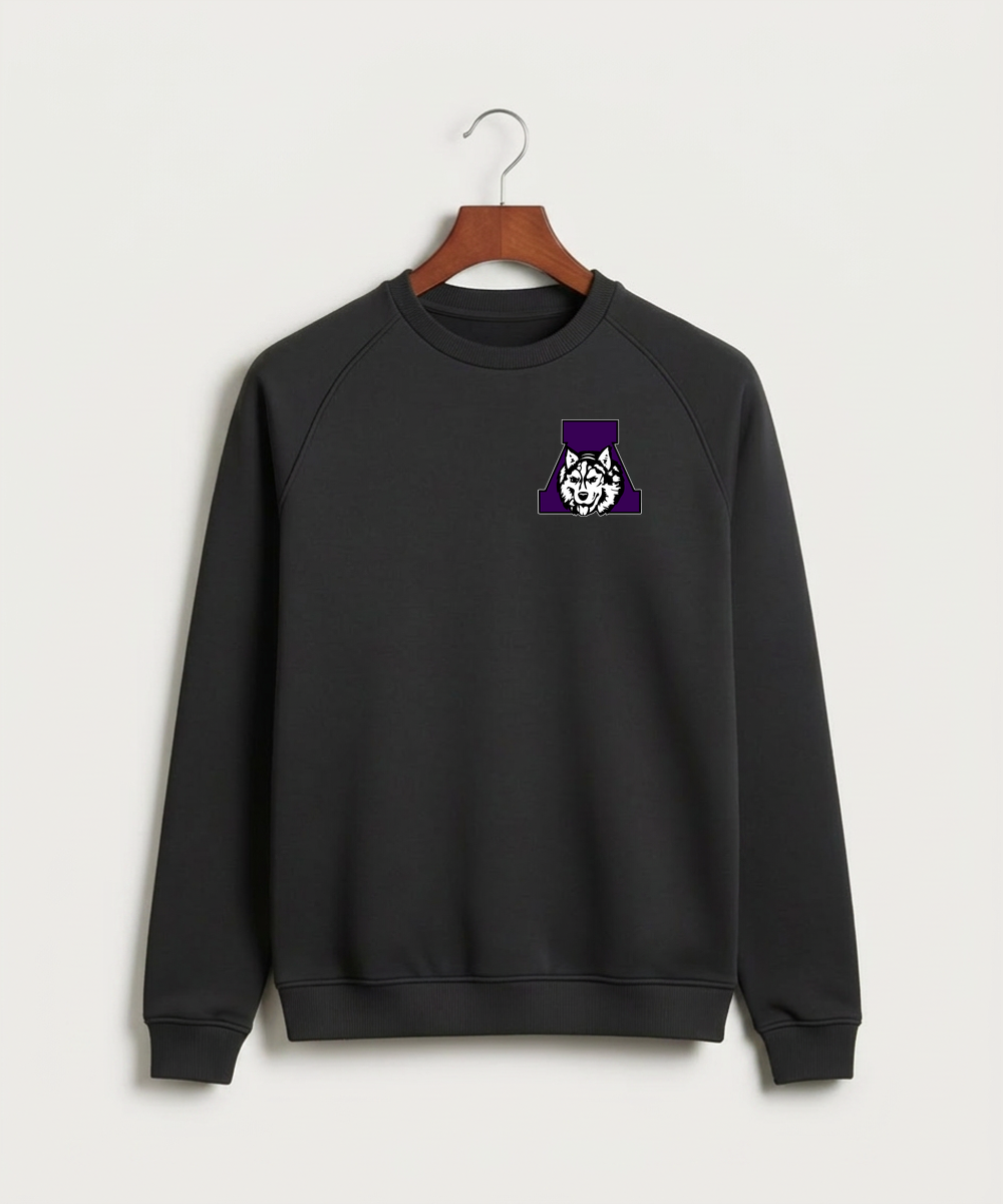 Albany High School Athletics - Black Crewneck - Left Chest