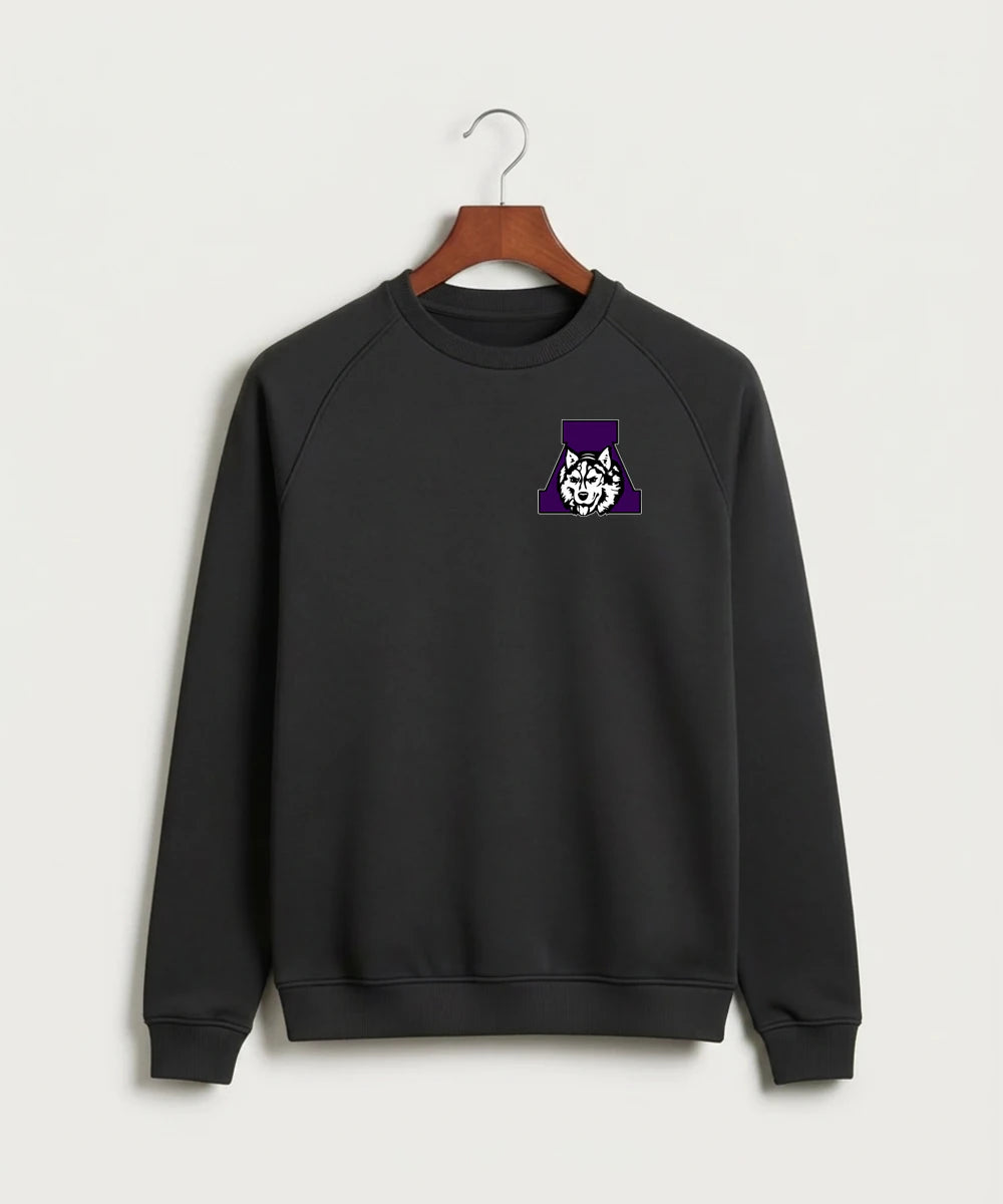 Albany High School Athletics - Black Crewneck - Left Chest