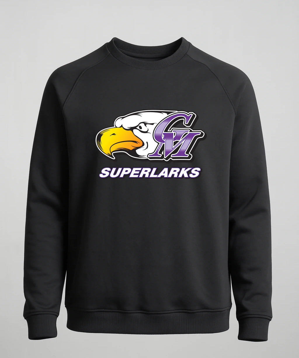 Grand Meadow Football - Black Crewneck - Left Chest