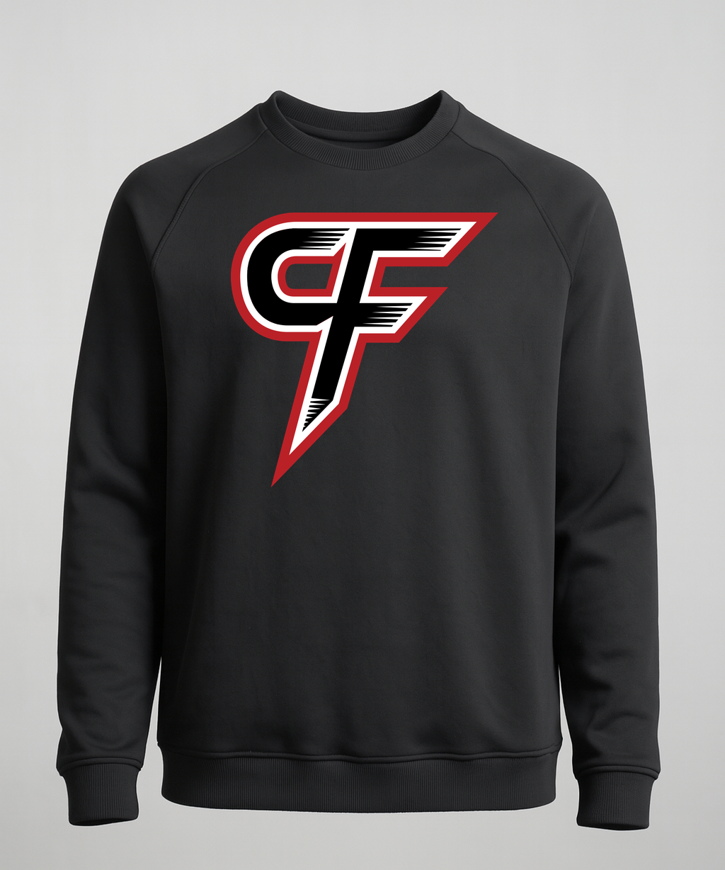 Cannon Falls Volleyball - Black Crewneck - Left Chest