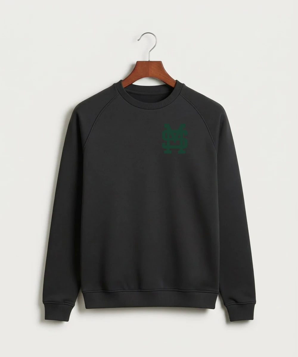 Sleepy Eye St. Mary's High School Athletics - Black Crewneck - Left Chest