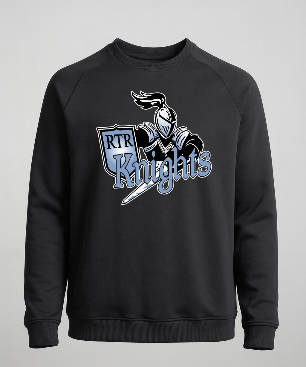 Russell-Tyler-Ruthton Football - Black Crewneck - Left Chest