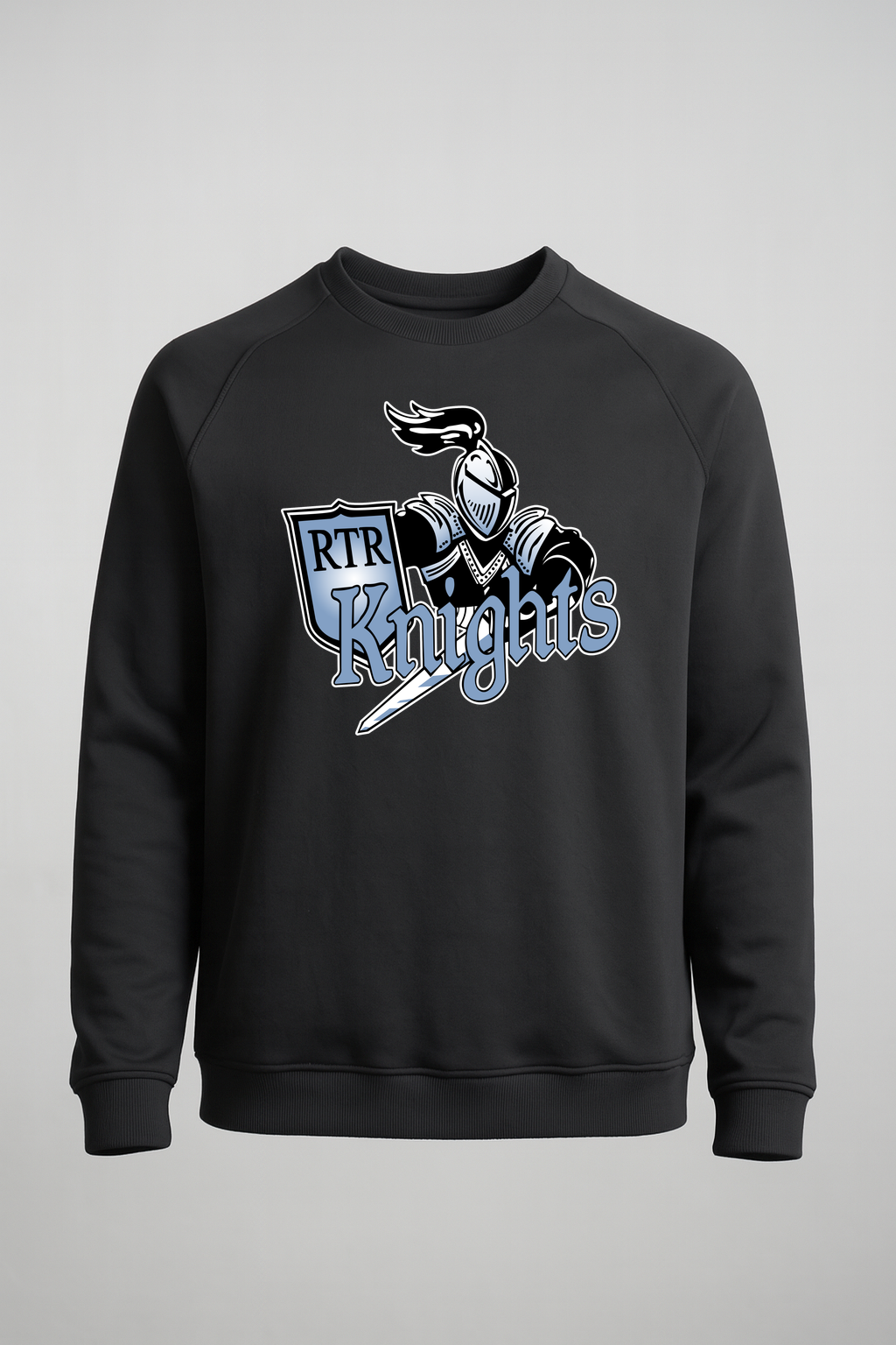 Russell-Tyler-Ruthton Football - Black Crewneck - Left Chest