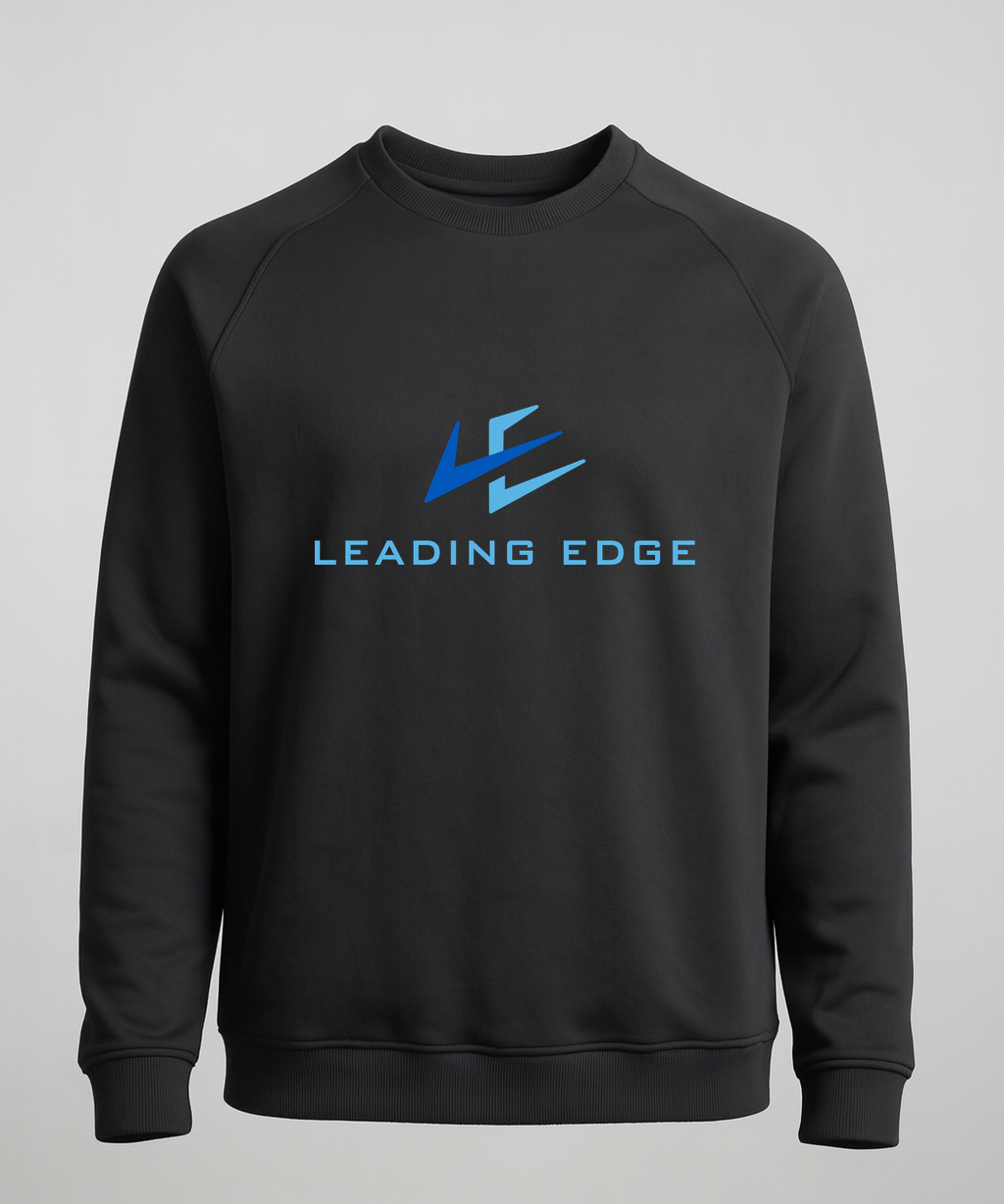 Leading Edge example_store - Black Crewneck - Left Chest