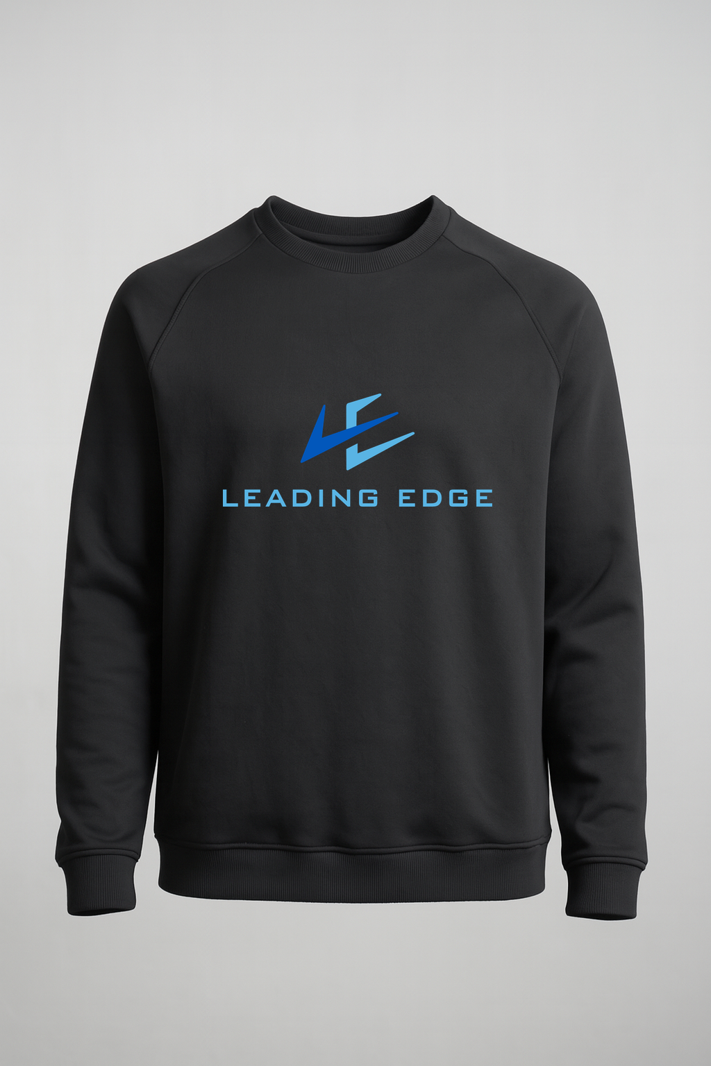 Leading Edge example_store - Black Crewneck - Left Chest