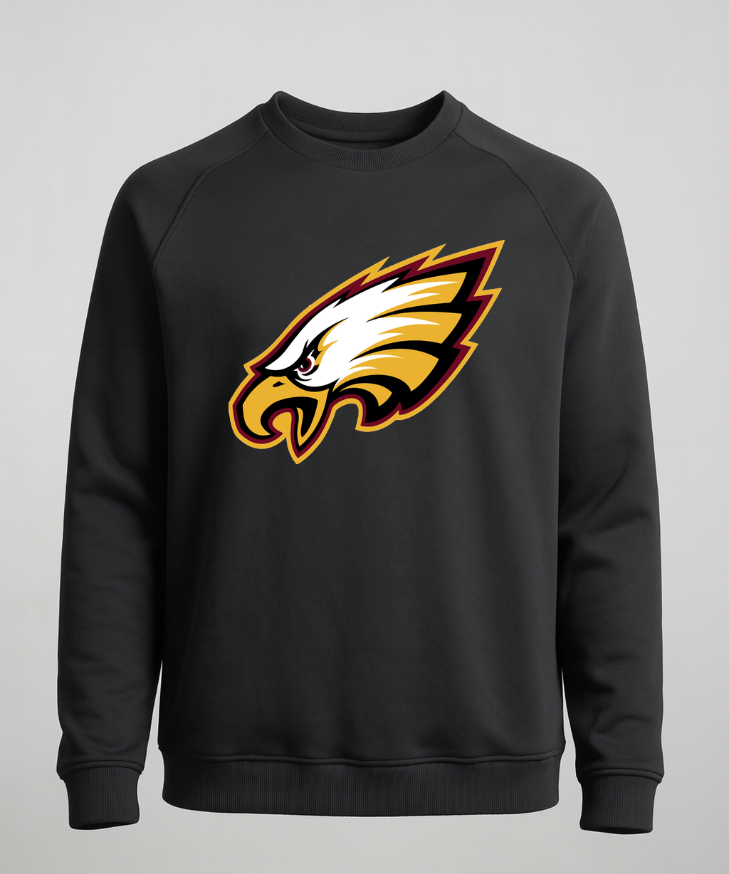 Dover-Eyota Football - Black Crewneck - Left Chest