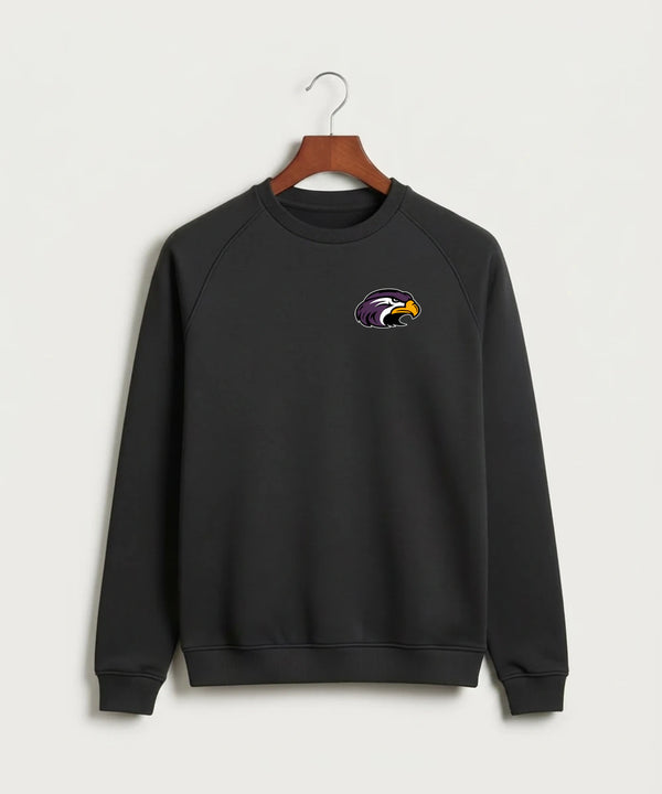 Montevideo High School Football (Boys) - Black Crewneck - Left Chest