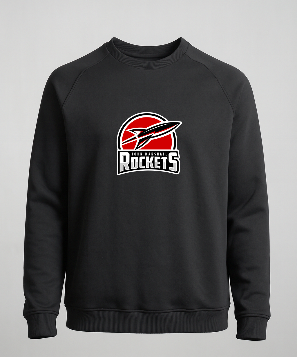 John Marshall Swim Dive - Black Crewneck - Left Chest