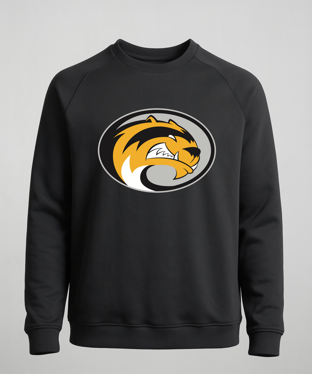Sibley East Football - Black Crewneck - Left Chest