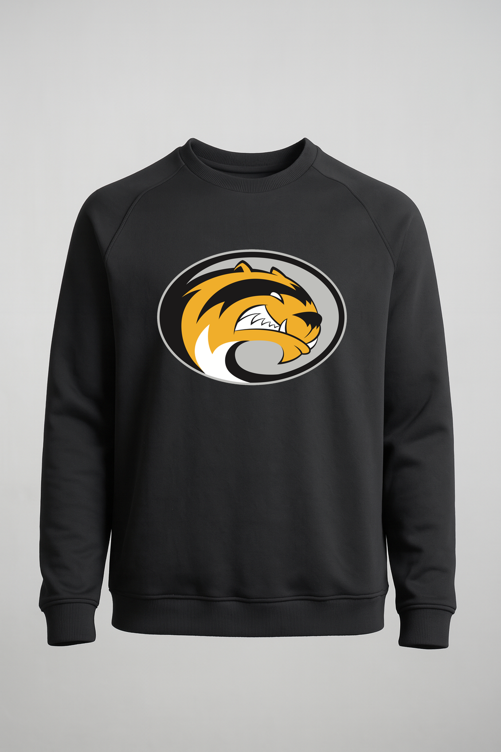 Sibley East Football - Black Crewneck - Left Chest
