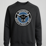 Martin County West Football - Black Crewneck - Left Chest