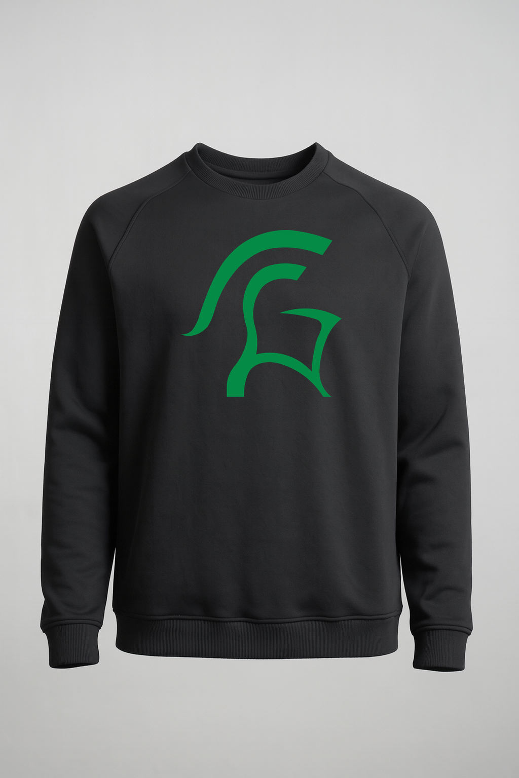 La Crescent-Hokah Football - Black Crewneck - Left Chest
