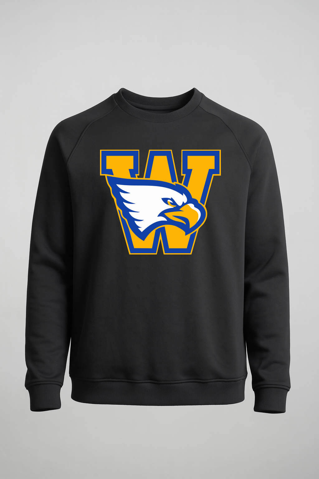 Windom Football - Black Crewneck - Left Chest