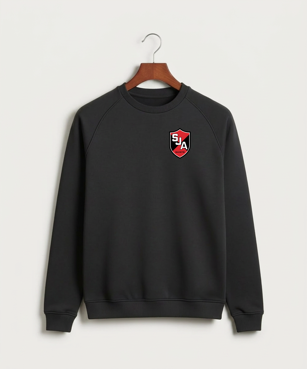 Saint James High School Football (Boys) - Black Crewneck - Left Chest