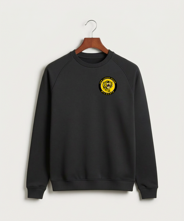 New London Spicer High School Football (Boys) - Black Crewneck - Left Chest