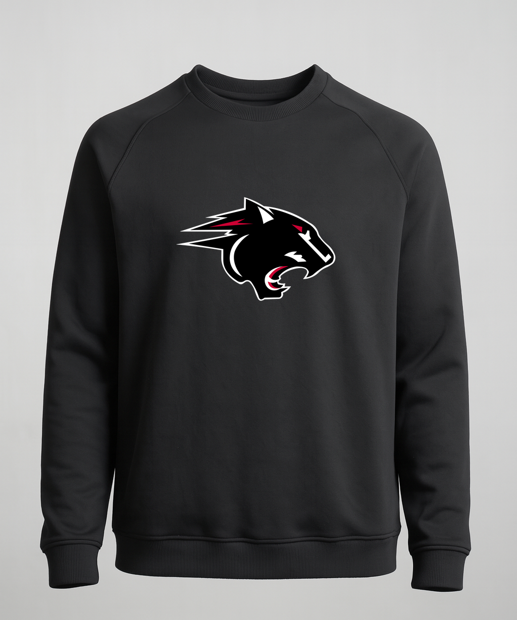 NRHEG Football - Black Crewneck - Left Chest
