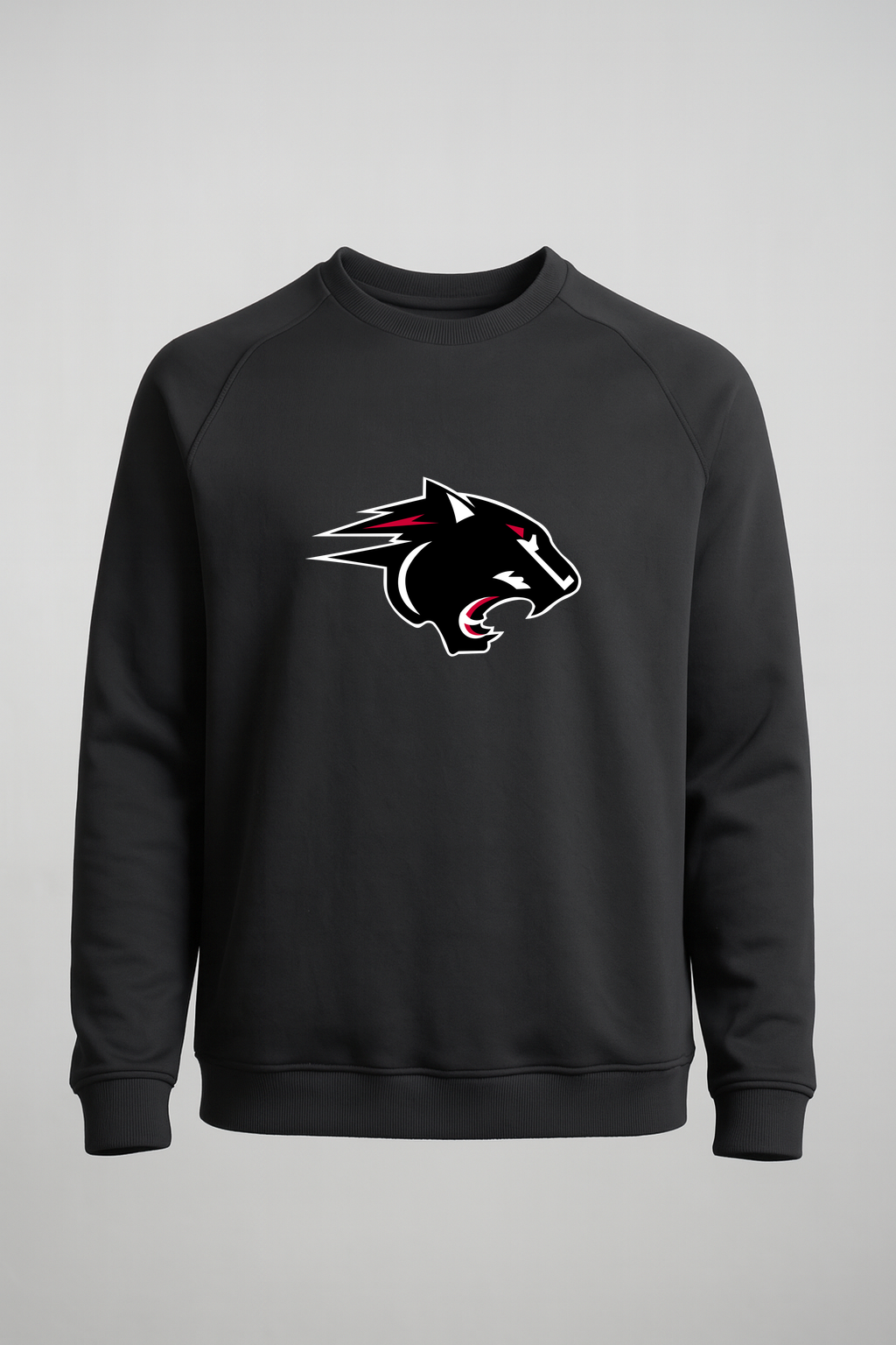 NRHEG Football - Black Crewneck - Left Chest