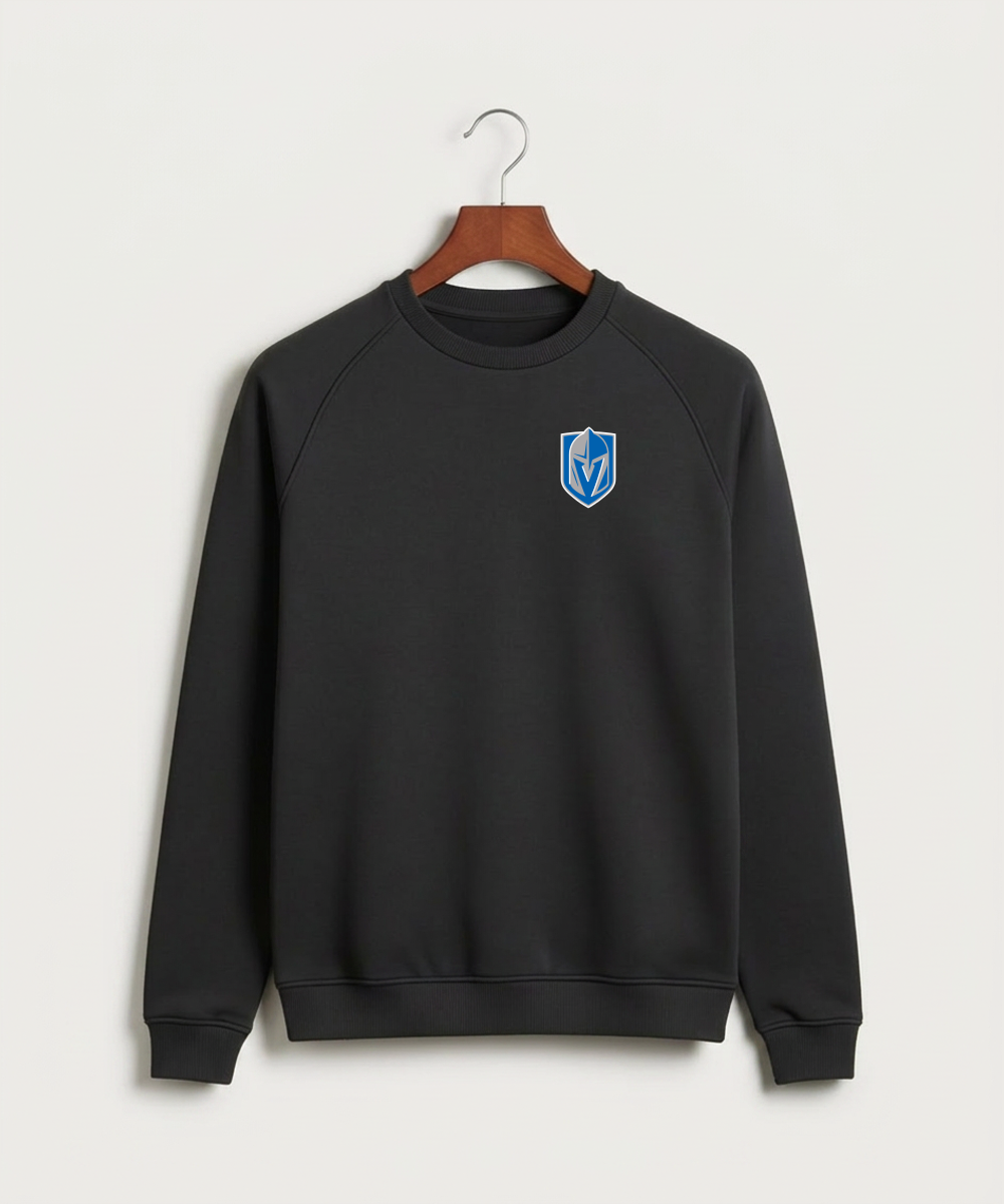 Lake Crystal-Welcome-Memorial High School Football (Boys) - Black Crewneck - Left Chest