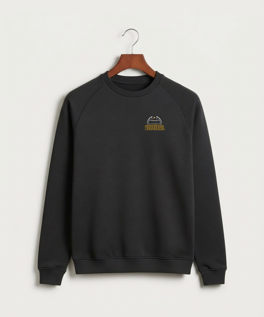 Dover-Eyota High School Volleyball (Girls) - Black Crewneck - Left Chest