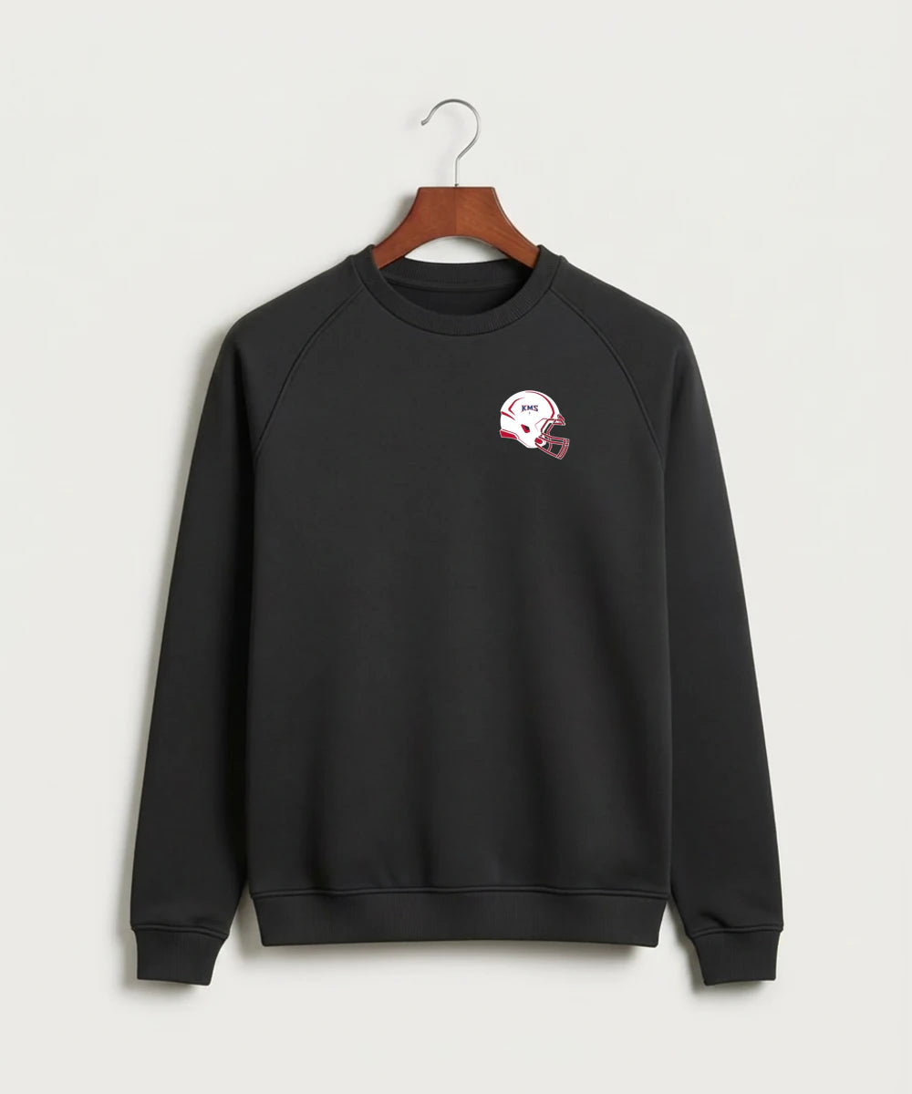 Kerkhoven-Murdock-Sunburg High School Football (Boys) - Black Crewneck - Left Chest