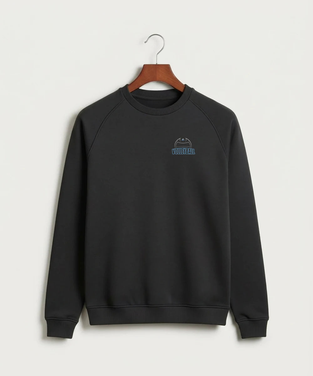 Long Prairie Grey Eagle High School Volleyball (Girls) - Black Crewneck - Left Chest