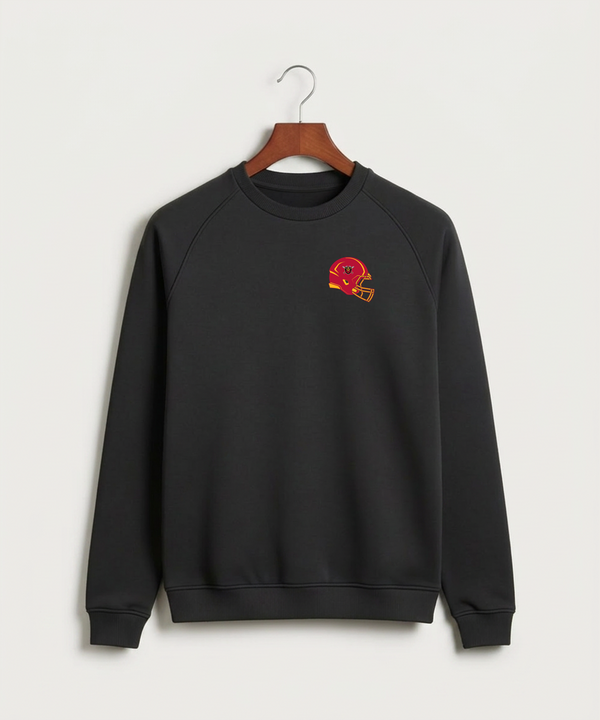 Mille Lacs High School Football (Boys) - Black Crewneck - Left Chest