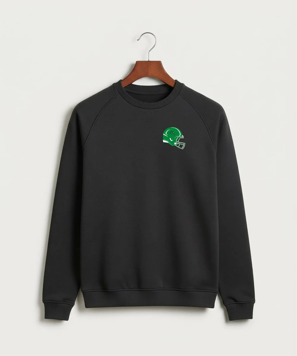 Pine City High School Football (Boys) - Black Crewneck - Left Chest