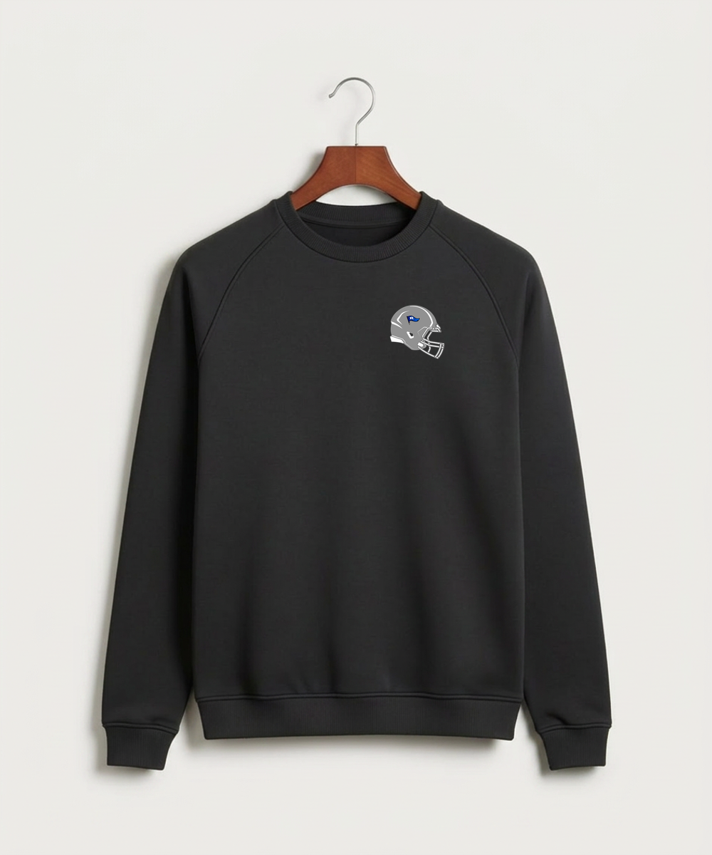Red Lake County Central Football (Boys) - Black Crewneck - Left Chest