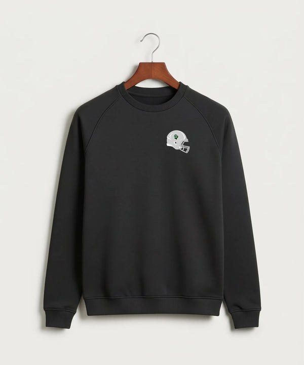 Roseau High School Football (Boys) - Black Crewneck - Left Chest