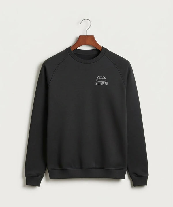 Walker Hackensack Akeley Volleyball (Girls) - Black Crewneck - Left Chest