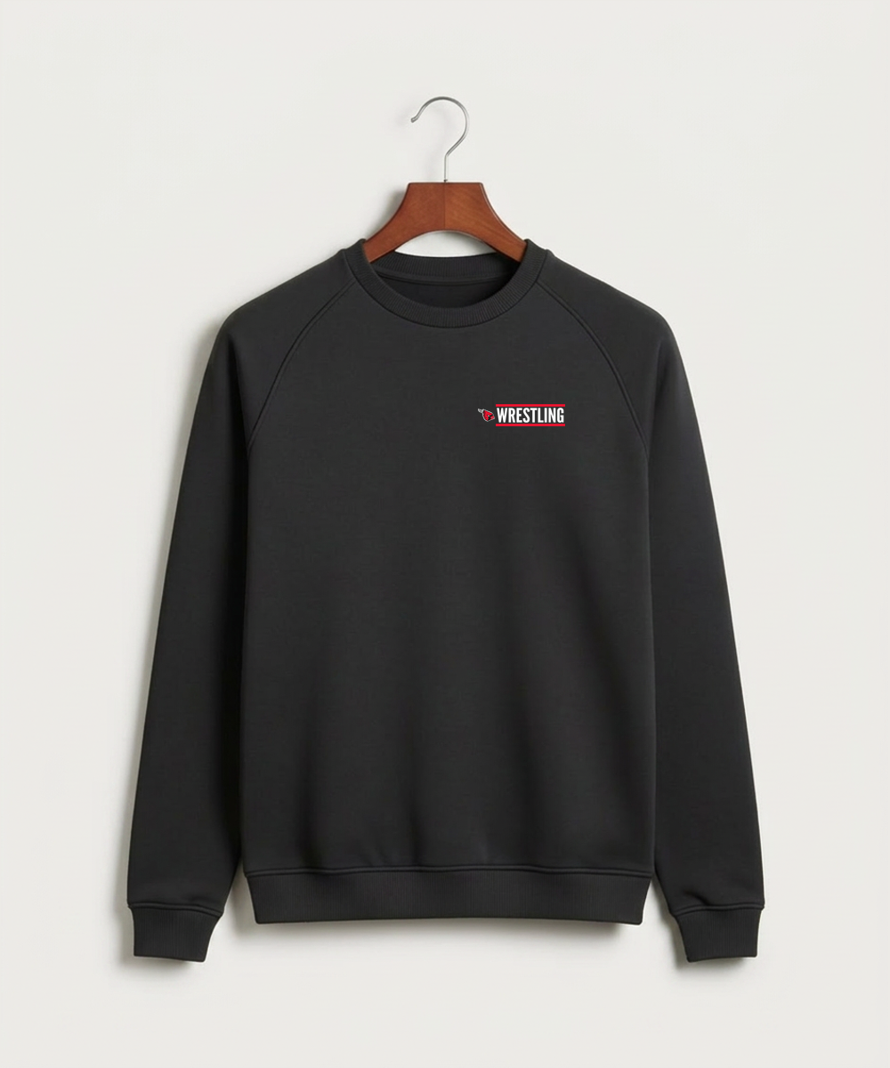 Forreston Wrestling - Black Crewneck - Left Chest