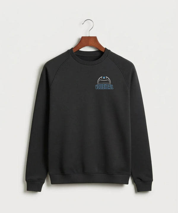 Janesville Waldorf Pemberton Volleyball (Girls) - Black Crewneck - Left Chest